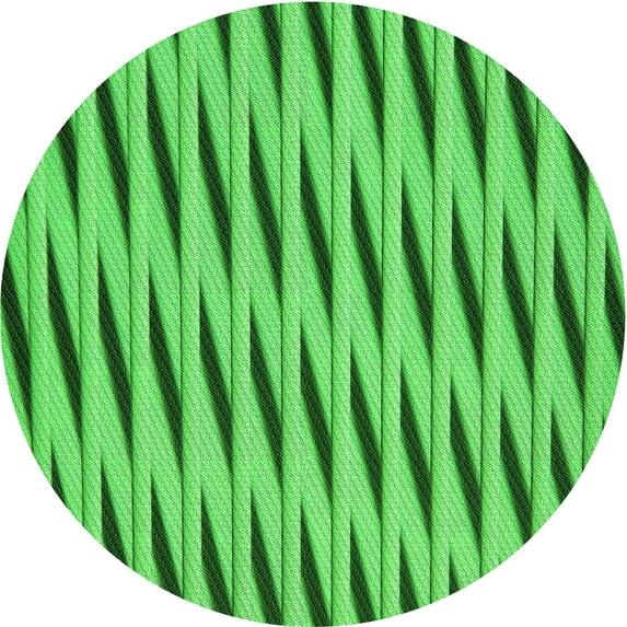 Ahgly Company Indoor Round Patterned Neon Green Area Rugs, 5' Round