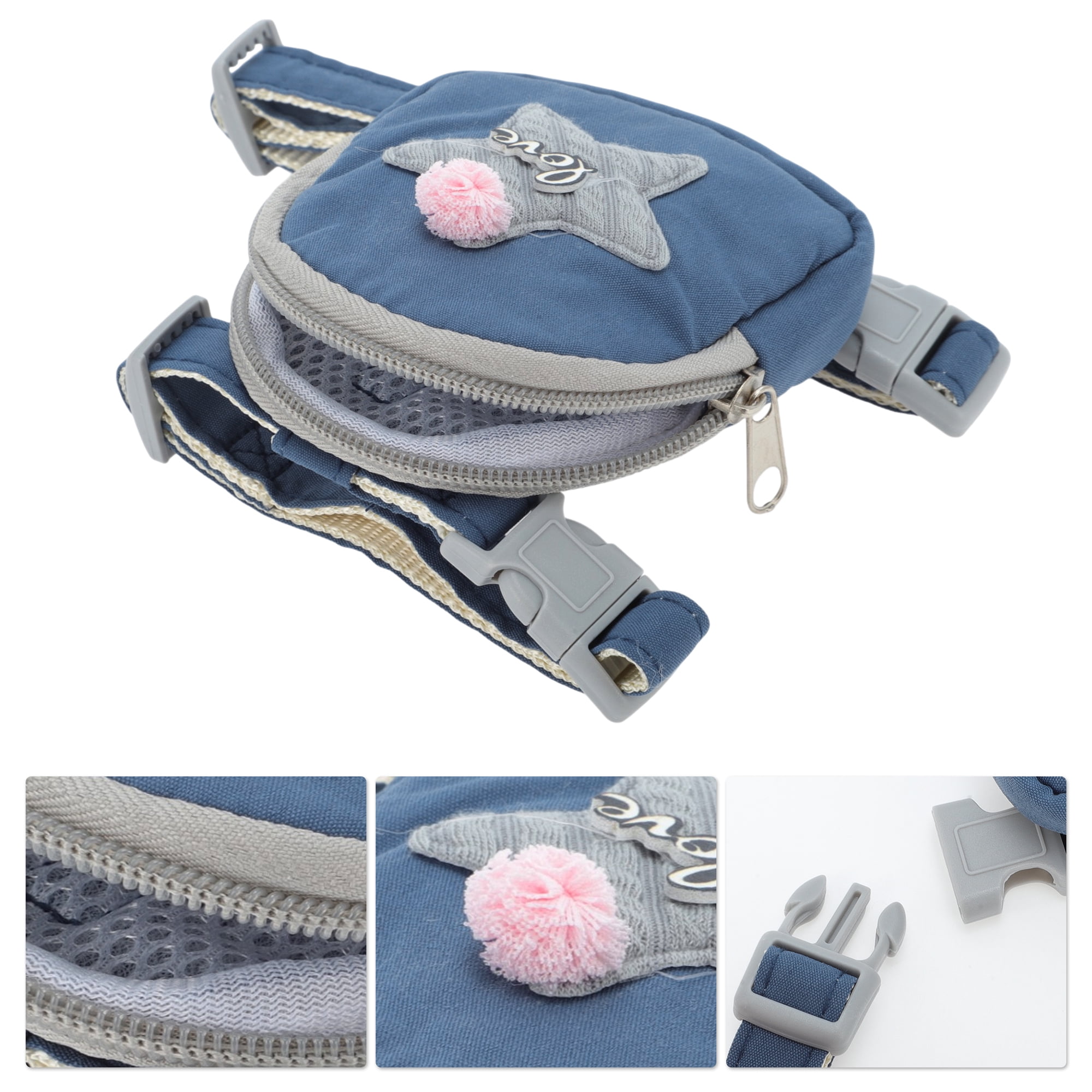 Unique Bargains Durable Dog Leash Kit for Pets with Soft Traffic Handle Blue Large