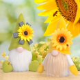 thumbnail image 1 of Lindo girasol abeja peluche elfos sin rostro muñeca abeja Festival hogar figuras para mesa decoraciones-verde y amarillo, 1 of 5