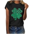 thumbnail image 1 of TopLLC St. Patrick's Day Patricks Day Chemises pour Femmes Hauts de Gommage St Patricks Day Mode Dames Impression St. Manches Courtes Col Rond Chemise Femme Décontractée Ample, 1 of 4