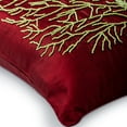 thumbnail image 2 of The HomeCentric Throw Pillow Covers, Throw Pillow Cover For Couch, Red Pack of 2, 22x22 inch (55x55 cm) Square Beaded Winter Tree Decorative Pillow Covers, Contemporary Style, Floral - Tree Of Joy, 2 of 3