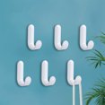 thumbnail image 4 of White White Plastic Adhesive Hooks Multipurpose Home Organization Solution #53l2u, 4 of 6