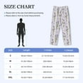 thumbnail image 4 of Lsque Lavender Flowers Print Men's Pajama Pants, Lounge Pant - Comfortable Home Wear,Elastic Waistband, Stylish Design-Small, 4 of 9