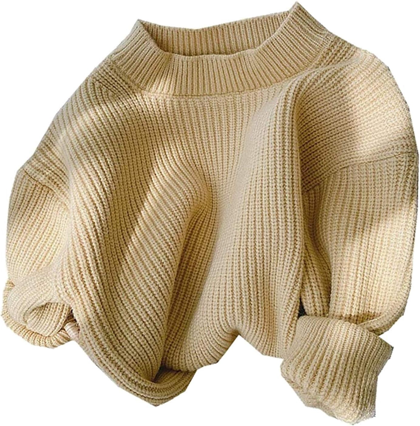 Suéter Navideño Para Bebé/Niña Recién Nacido - Cuello Redondo, Punto Suave, Ideal Para Otoño/Invierno