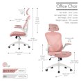 thumbnail image 4 of Porthos Home Raif Office Chair, Mesh Back, Central Tilt, Flip-up Armrests, 4 of 8