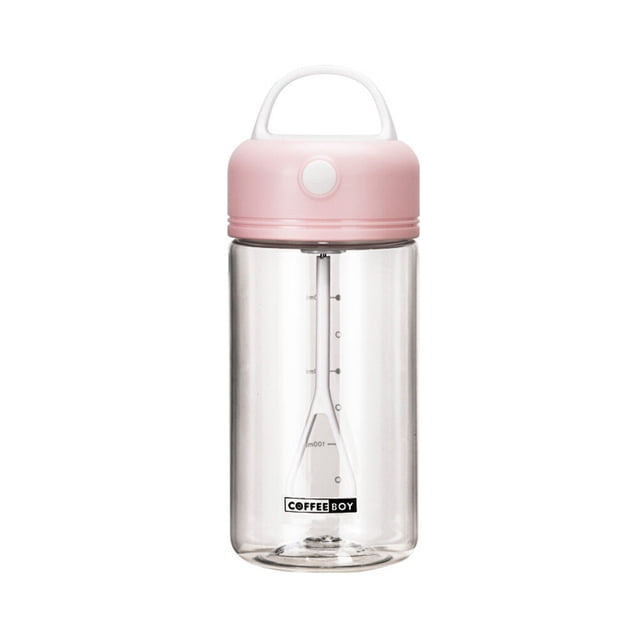 braveheart Shake Bottle 380ML 3W Mixing Coffee Stirring Cup Plastic Shaker Battery Operated Button Control Plastic Sport Drink Mixer Pink