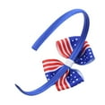 thumbnail image 5 of ievspot  American Flag Headband, Independence Day 4th of July Red White Blue Bowknot Decor Girl Hair Hoop Hair Accessories, 5 of 8