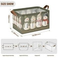thumbnail image 7 of Yayeee Foldable Storage Basket for Shelves with Handles Waterproof Cloth Bins, Cute Snowmen, 7 of 7