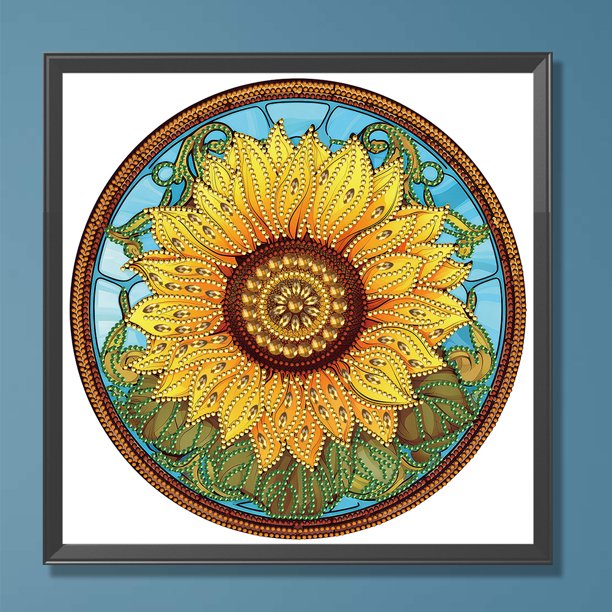 5D DIY Taladro parcial Diamante Pintura Girasol Vidrieras Decoración para el hogar (XD084) FLhrweasw Nuevo