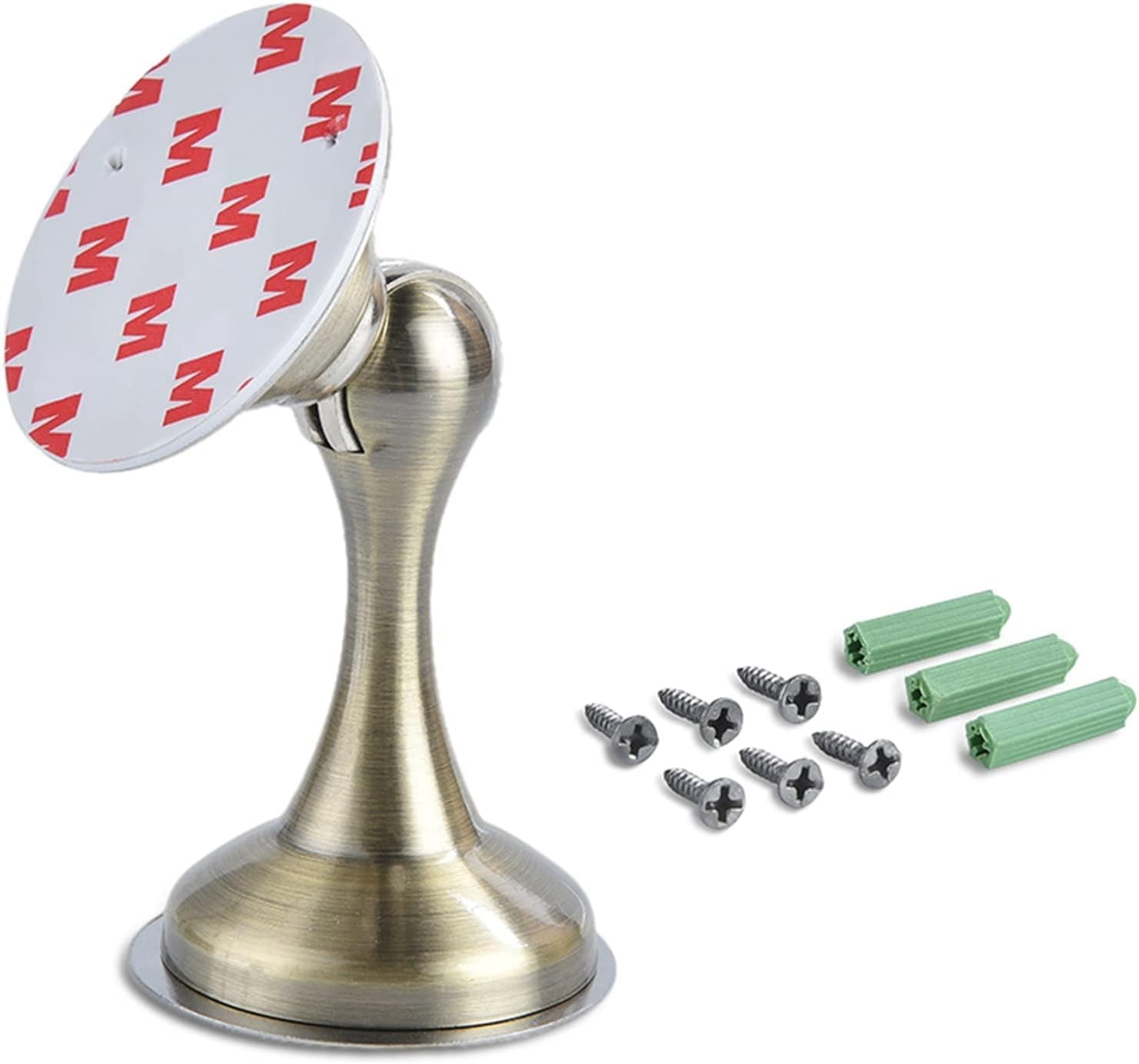 Stainless Steel Magnetic Sliver Door Stop Stopper Holder Catch Floor Fitting with Screws for Bedroom Family Home Etc 1Pcs