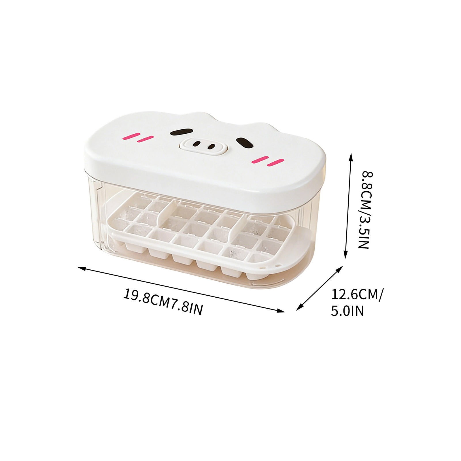 Werulen 3Pcs Press Type Ice Mold One Button Release Easy Demold,Home Kitchen Beverage Cooling Ice Making Tool,Ice Maker,Freezer Mold,Chilling Accessory