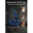 thumbnail image 4 of Noah & Paw Dog Sling Carrier for Small Medium Dogs & Puppies, Dog Carrier with Adjustable Padded Strap, Premium Denim, Insulated with Soft Breathable Fur, 3x Safety Feature, Machine Washable, 4 of 5