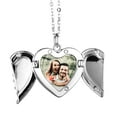thumbnail image 4 of Heart Sublimation Blanks Angel Wing Love Heart Necklaces Custom Lockable Photo Blank MDF Printable Pendant for Women, 4 of 8