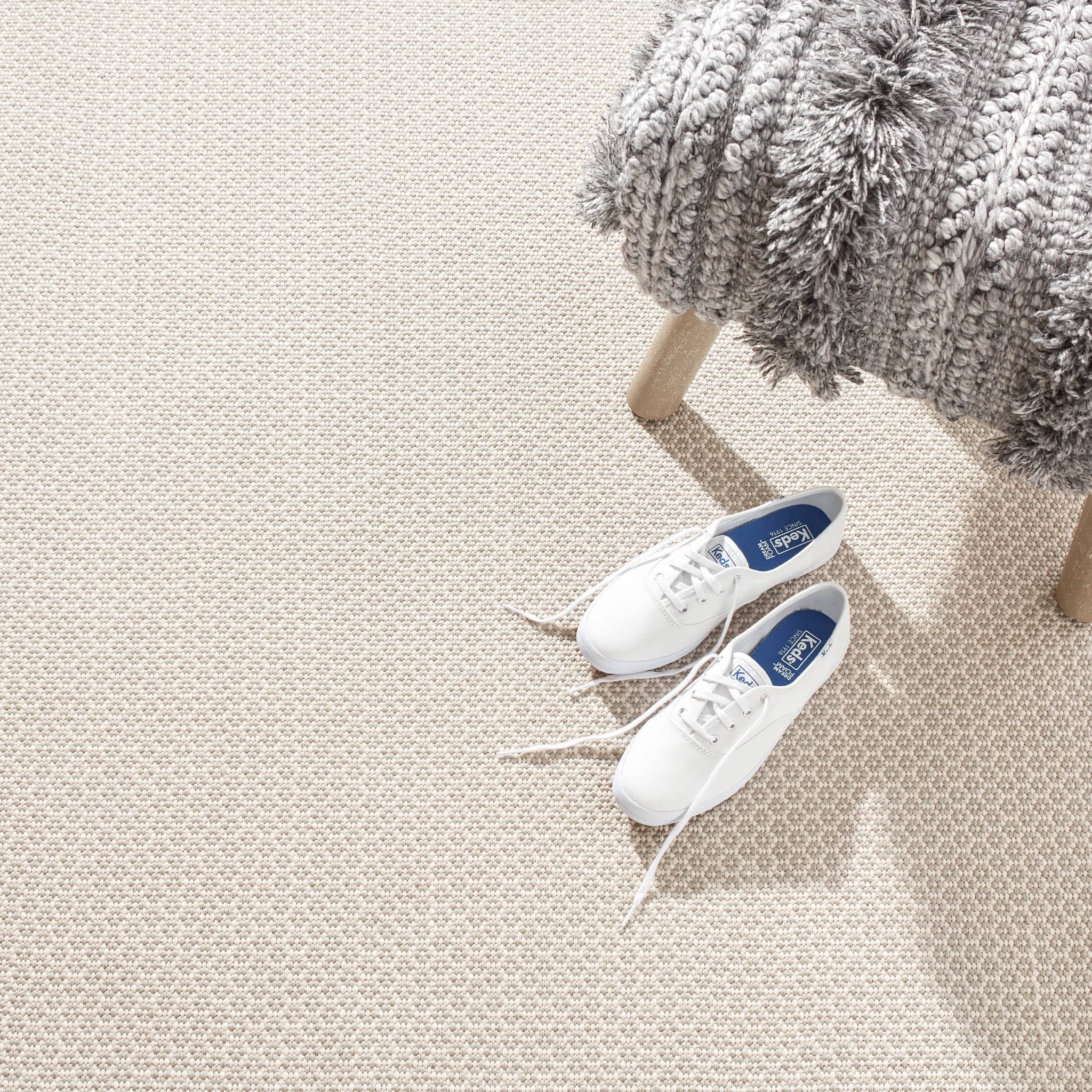 Dash & Albert Finn Handwoven Indoor/Outdoor Rug, 9' x 12', Platinum