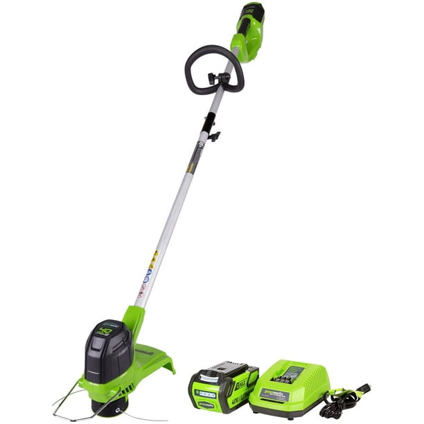 Greenworks 12-Inch 40V String Trimmer, 4Ah Battery and Charger Included .