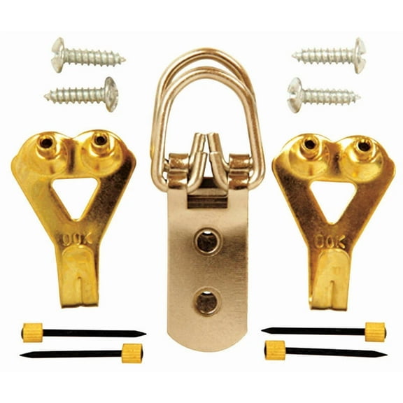 Ook 55075 Brass-Plated Steel Professional Picture Hanging Set 50 Lbs. Capacity