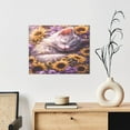 thumbnail image 6 of Lsque Warm Sunflower Sleeping Cat Print Wall Art – Decorative Picture for Living Room, Bedroom, and Office (Horizontal), 6 of 6