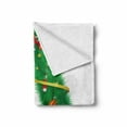 thumbnail image 2 of Christmas Alphabet Soft Flannel Fleece Blanket, Holiday Theme A Letter Motif Typography Pattern on Plain Backdrop, Cozy Plush for Indoor and Outdoor Use, 50" x 60", White and Green, by Ambesonne, 2 of 6