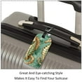 thumbnail image 3 of Square 2Pack PU Leather Seahorse Cruise Luggage Tag with Privacy Cover and Name ID Tag for Travel Handbags Backpacks Luggage Tags, 3 of 6