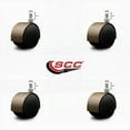 thumbnail image 2 of 2-3/8 Inch Floor Safe Antique Hooded Twin Wheel Caster 3/8 Threaded Stem Set 4, 2 of 2
