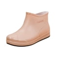 thumbnail image 3 of Women's Versatile Slip On Round Toe Waterproof Comfortable Short Rain Boots, 3 of 9