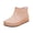 Khaki, variant on Women Slip on Round Toe Short Ankle Rain Boots Waterproof Anti-Slip Sole Rubber Wellies Lightweight Footwear for Rainy Commute Red 8.5(41)