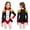 Black, variant on Girls Ringmaster Circus Show Long Sleeve Tassel Cap Tailcoat Gymnastics Leotard with Bowknot Red 4
