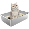 thumbnail image 2 of Cat Litter Box With High Sides - Never Absorbs Odor, Stains or Rusts, Easy Clean - Non Stick Smooth Surface For Cats, 2 of 4