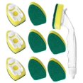 thumbnail image 1 of Scotch Brite Dishwand Refills 9 Household Cleaning Sponges Brush Head and 1 Handle Dishwashing Cleaning for Kitchen Replacement Sponge Stick Piece Dis, 1 of 5