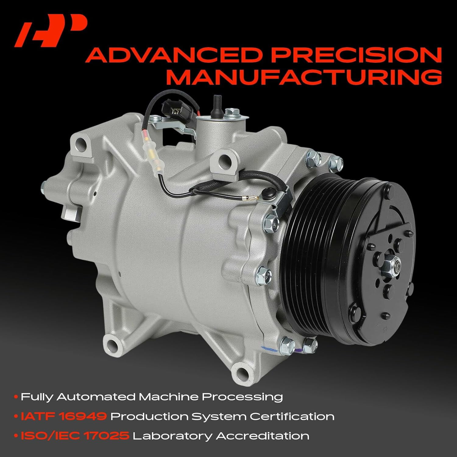 A-Premium Air Conditioner AC Compressor with Clutch Compatible with Honda CR-V 2.4L 2015-2016, Acura ILX 2.4L 2016-2018