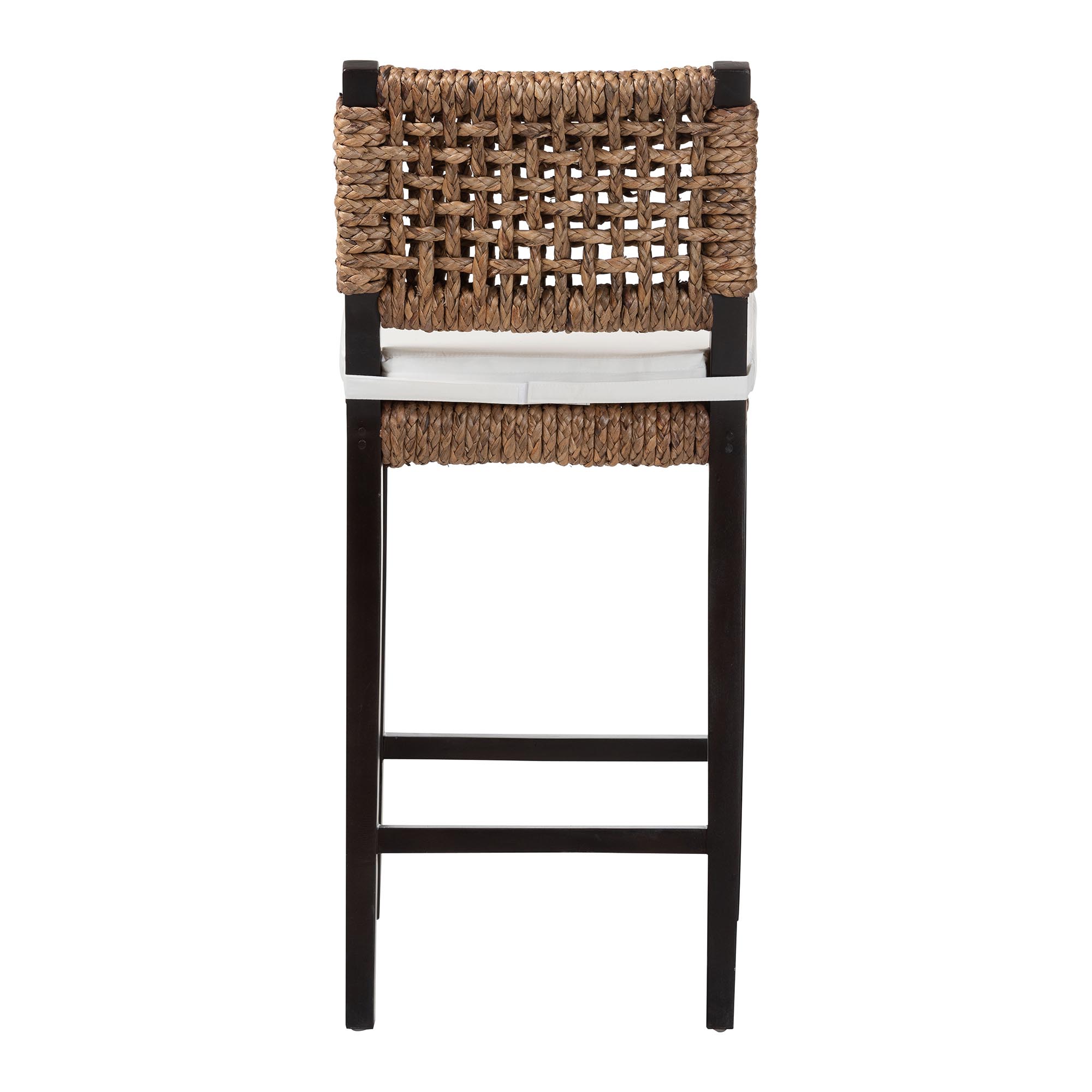 bali & pari Alise Boho Bar Stool, Bar Height, Seat Height of 27", Dark Brown