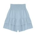 thumbnail image 4 of Gamivast Girls Dresses Size 10-12 Spring Summer Dress High Waisted Elastic Ruffle Mini Skirts Pleated Cute Skirt Tiered Smocked Ruffle Mini Skirts Blue 6-8 Camisas Para Mujer My Orders, 4 of 6