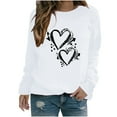 thumbnail image 2 of Deal of the Week Ofreoo Womens Sweatshirts Love Heart Long Sleeve Crewneck Pullover Casual T-Shirts, 2 of 3
