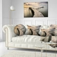 thumbnail image 3 of Designart Carrasqueira Old Wooden Pier - Seashore Photo Throw Pillow - 12x20, 3 of 5