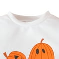 thumbnail image 4 of GYRATEDREAM Toddler Baby Girls Long Sleeve T-Shirt Tops Halloween Pumpkin Print Flared Bell-Bottom Pants Fall Winter Outfits Set, 4 of 8