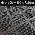 thumbnail image 5 of Outdoor Half Round Front Door Mat Drew Checkerboard Rubber Rug 24x16 Black, 5 of 5
