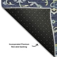 thumbnail image 5 of Addison Rugs Mayfield Premium Machine Washable Traditional Oriental Navy Rectangle Rug, 5' x 7'6", 5 of 6