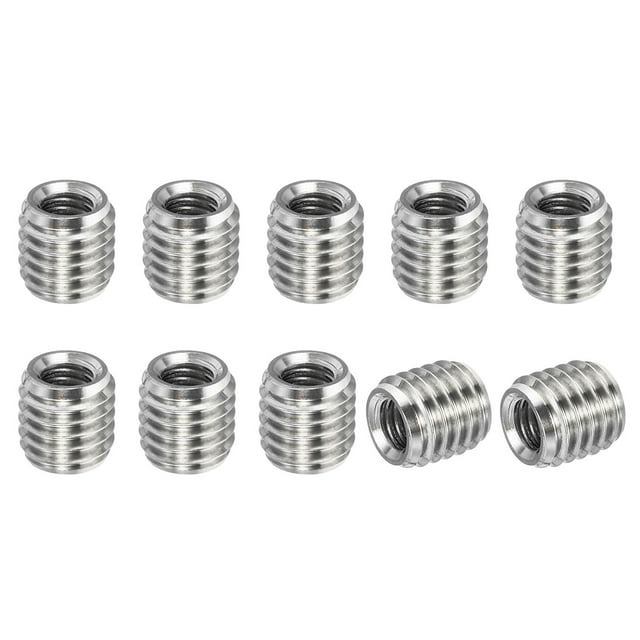 Unique Bargains Adaptateurs Filetage Manchon Réducteur Écrou M10x1.5 Mâle à M6x1.0 Femelle pour Réparer Insert Écrou Vis Réducteur 10mm 10 Pcs
