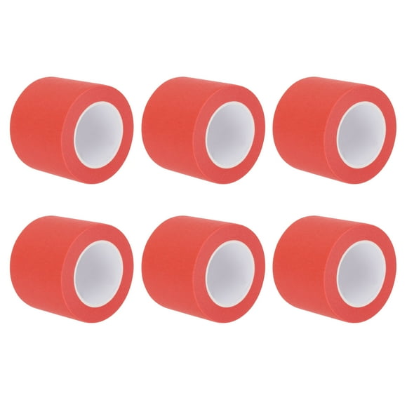 Uxcell 6 Pcs 2 Inch Wide 14 Yards Red Masking Tape Painters Tape Rolls for Home Office