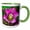 Green/White, variant on 3drose, Spring, Magenta and Purple Helleborus or Letten Rose Flower, 11oz Two-tone Red Mug