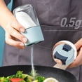 thumbnail image 4 of Salero y pimentero medidores, dispensador de especias, botella de condimento de vidrio transparente hermética para campamento de cocina, ingesta diaria saludable, 4 of 8