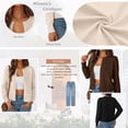 thumbnail image 3 of SUNBS Long Sleeve Sweaters for Women Cropped Cardigan Womens Lightweight Blouse Fashion Knit Top Button Up Clothes, 3 of 8