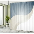 thumbnail image 4 of Ambesonne Contemporary Shower Curtain, Print Modern Stripes, 69"Wx84"L, Coconut White, 4 of 4