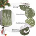thumbnail image 2 of Small Stall Shower Curtain 48x72 Inch Narrow Half Size Christmas Snowflakes Bath Curtains Bathroom Decor, Xmas Sage Green Snowy Winter Waterproof Fabric Shower Curtain Set with Hooks 48 Inch, 2 of 8