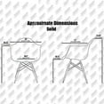 thumbnail image 2 of 2xhome - Set of 2 (Two) Orange - Plastic Armchair Black Wood Legs Eiffel Dining Room Chair - Lounge Chair Arm Chair Arms Chairs Seats Wire Leg Dowel Leg Legged Base Chrome Metal Eiffel Work, 2 of 4