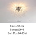 thumbnail image 3 of Lámparas nórdicas modernas Sunnimix colgantes LED candelabro de cristal, 3 of 8