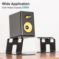 thumbnail image 4 of Desktop Speaker Stands, 1 Pair, Studio Monitor Riser with Vibration Dampening Pad and 5° Tilt Design, 4 of 5
