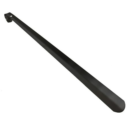 Black Steel Long Reach Easy On Shoe Horn 23 Inch Handle - Heavy