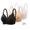 Black, variant on Women's 3PC Wirefree Bra with Adjustable Straps, Graphic Print Push Up Bralette Breathable Daily Bra Black 46/105BC