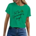 thumbnail image 2 of Green Women's Short Sleeve T-shirt, Sweatshirt Womens Cute Trendy Shirt Casual Short Sleeve Pullover Tops,Women's Short sleeve T-shirt 3XL, 2 of 6